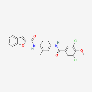 molecular formula C24H18Cl2N2O4 B5046748 N-{4-[(3,5-dichloro-4-methoxybenzoyl)amino]-2-methylphenyl}-1-benzofuran-2-carboxamide 