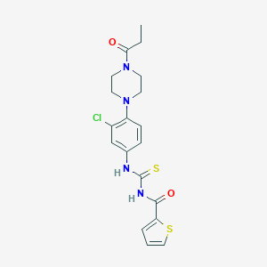 N-[3-chloro-4-(4-propionyl-1-piperazinyl)phenyl]-N'-(2-thienylcarbonyl)thiourea