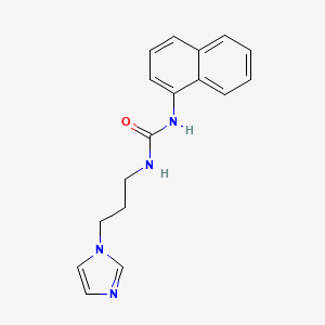 molecular formula C17H18N4O B5046770 3-[3-(1H-IMIDAZOL-1-YL)PROPYL]-1-(NAPHTHALEN-1-YL)UREA 