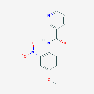 molecular formula C13H11N3O4 B5046779 N-(4-methoxy-2-nitrophenyl)nicotinamide 