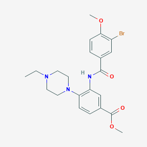 Methyl 3-[(3-bromo-4-methoxybenzoyl)amino]-4-(4-ethyl-1-piperazinyl)benzoate