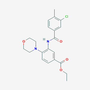Ethyl 3-[(3-chloro-4-methylbenzoyl)amino]-4-(4-morpholinyl)benzoate