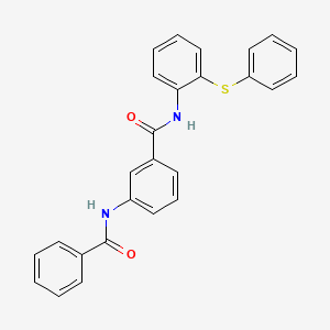 molecular formula C26H20N2O2S B5046820 3-BENZAMIDO-N-[2-(PHENYLSULFANYL)PHENYL]BENZAMIDE 