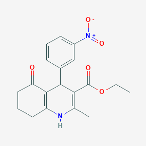 ethyl 2-methyl-4-(3-nitrophenyl)-5-oxo-1,4,5,6,7,8-hexahydro-3-quinolinecarboxylate