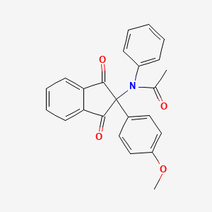 molecular formula C24H19NO4 B5046847 N-[2-(4-methoxyphenyl)-1,3-dioxoinden-2-yl]-N-phenylacetamide 