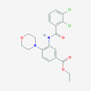 molecular formula C20H20Cl2N2O4 B504686 Ethyl 3-[(2,3-dichlorobenzoyl)amino]-4-(4-morpholinyl)benzoate 