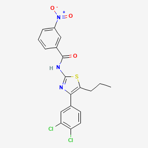 molecular formula C19H15Cl2N3O3S B5046903 N-[4-(3,4-dichlorophenyl)-5-propyl-1,3-thiazol-2-yl]-3-nitrobenzamide 