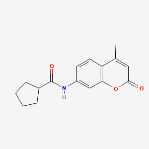 molecular formula C16H17NO3 B5046918 N-(4-methyl-2-oxo-2H-chromen-7-yl)cyclopentanecarboxamide 