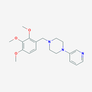 molecular formula C19H25N3O3 B5046946 1-(3-pyridinyl)-4-(2,3,4-trimethoxybenzyl)piperazine bis(trifluoroacetate) 