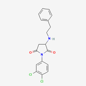 molecular formula C18H16Cl2N2O2 B5046992 1-(3,4-dichlorophenyl)-3-[(2-phenylethyl)amino]-2,5-pyrrolidinedione 