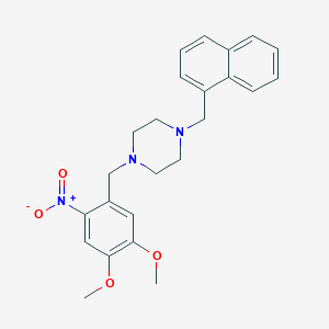 1-[(4,5-DIMETHOXY-2-NITROPHENYL)METHYL]-4-[(NAPHTHALEN-1-YL)METHYL]PIPERAZINE