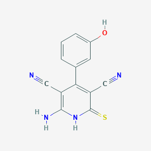 6-amino-4-(3-hydroxyphenyl)-2-thioxo-1,2-dihydro-3,5-pyridinedicarbonitrile