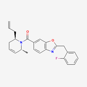 6-{[(2R*,6R*)-2-allyl-6-methyl-3,6-dihydro-1(2H)-pyridinyl]carbonyl}-2-(2-fluorobenzyl)-1,3-benzoxazole