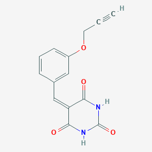 molecular formula C14H10N2O4 B5047017 5-[3-(2-propyn-1-yloxy)benzylidene]-2,4,6(1H,3H,5H)-pyrimidinetrione 