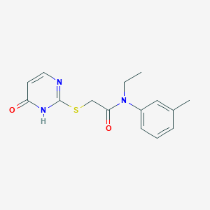 molecular formula C15H17N3O2S B5047063 N-ethyl-N-(3-methylphenyl)-2-[(6-oxo-1,6-dihydro-2-pyrimidinyl)thio]acetamide 