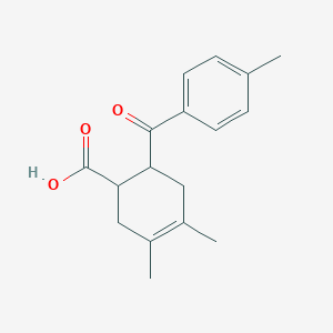 3,4-Dimethyl-6-(4-methylbenzoyl)cyclohex-3-ene-1-carboxylic acid