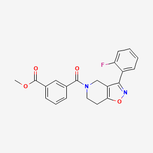 molecular formula C21H17FN2O4 B5047119 methyl 3-{[3-(2-fluorophenyl)-6,7-dihydroisoxazolo[4,5-c]pyridin-5(4H)-yl]carbonyl}benzoate 