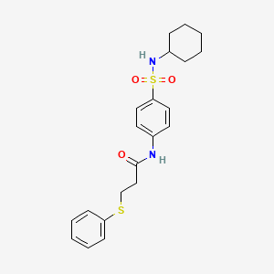 N-[4-(cyclohexylsulfamoyl)phenyl]-3-(phenylsulfanyl)propanamide