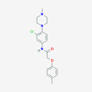 molecular formula C20H24ClN3O2 B504713 N-[3-chloro-4-(4-methylpiperazin-1-yl)phenyl]-2-(4-methylphenoxy)acetamide 