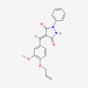 (4E)-4-[(3-methoxy-4-prop-2-enoxyphenyl)methylidene]-1-phenylpyrazolidine-3,5-dione