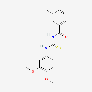 molecular formula C17H18N2O3S B5047146 N-{[(3,4-dimethoxyphenyl)amino]carbonothioyl}-3-methylbenzamide 