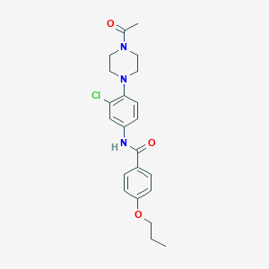 N-[4-(4-acetylpiperazin-1-yl)-3-chlorophenyl]-4-propoxybenzamide