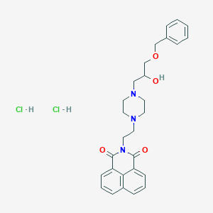 molecular formula C28H33Cl2N3O4 B5047186 2-(2-{4-[3-(benzyloxy)-2-hydroxypropyl]-1-piperazinyl}ethyl)-1H-benzo[de]isoquinoline-1,3(2H)-dione dihydrochloride 