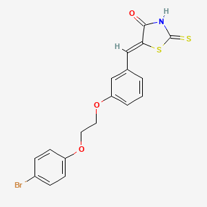 5-{3-[2-(4-bromophenoxy)ethoxy]benzylidene}-2-thioxo-1,3-thiazolidin-4-one