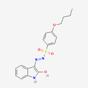 molecular formula C18H19N3O4S B5047205 4-butoxy-N'-(2-oxo-1,2-dihydro-3H-indol-3-ylidene)benzenesulfonohydrazide 