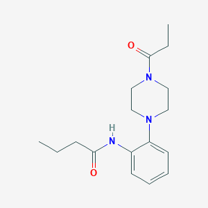 N-[2-(4-propionyl-1-piperazinyl)phenyl]butanamide