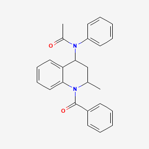 molecular formula C25H24N2O2 B5047242 N-(1-benzoyl-2-methyl-1,2,3,4-tetrahydro-4-quinolinyl)-N-phenylacetamide 