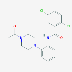molecular formula C19H19Cl2N3O2 B504727 N-[2-(4-acetylpiperazin-1-yl)phenyl]-2,5-dichlorobenzamide 