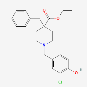 molecular formula C22H26ClNO3 B5047280 ethyl 4-benzyl-1-(3-chloro-4-hydroxybenzyl)-4-piperidinecarboxylate 