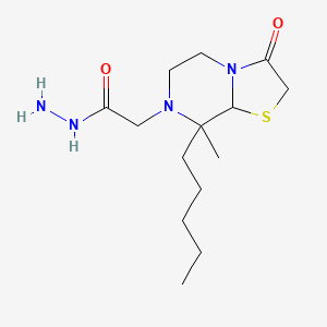 2-(8-methyl-3-oxo-8-pentylhexahydro-7H-[1,3]thiazolo[3,2-a]pyrazin-7-yl)acetohydrazide