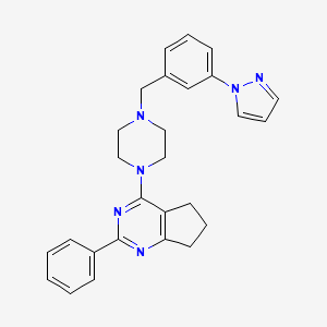 2-phenyl-4-{4-[3-(1H-pyrazol-1-yl)benzyl]-1-piperazinyl}-6,7-dihydro-5H-cyclopenta[d]pyrimidine