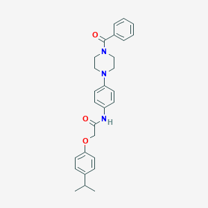 molecular formula C28H31N3O3 B504733 N-[4-(4-benzoyl-1-piperazinyl)phenyl]-2-(4-isopropylphenoxy)acetamide 