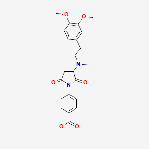 Methyl 4-(3-{[2-(3,4-dimethoxyphenyl)ethyl](methyl)amino}-2,5-dioxopyrrolidin-1-yl)benzoate