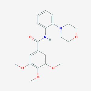 molecular formula C20H24N2O5 B504735 3,4,5-trimethoxy-N-[2-(4-morpholinyl)phenyl]benzamide 