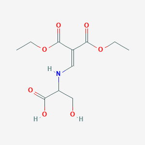 2-[(3-Ethoxy-2-ethoxycarbonyl-3-oxoprop-1-enyl)amino]-3-hydroxypropanoic acid