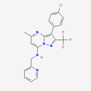 3-(4-chlorophenyl)-5-methyl-N-(2-pyridinylmethyl)-2-(trifluoromethyl)pyrazolo[1,5-a]pyrimidin-7-amine