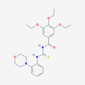molecular formula C24H31N3O5S B504739 3,4,5-triethoxy-N-{[2-(morpholin-4-yl)phenyl]carbamothioyl}benzamide 