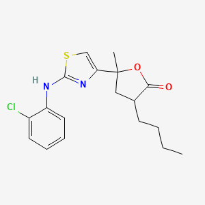 3-butyl-5-{2-[(2-chlorophenyl)amino]-1,3-thiazol-4-yl}-5-methyldihydro-2(3H)-furanone