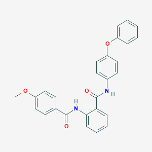 molecular formula C27H22N2O4 B504740 2-[(4-methoxybenzoyl)amino]-N-(4-phenoxyphenyl)benzamide 