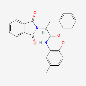 2-(1,3-dioxoisoindol-2-yl)-N-(2-methoxy-5-methylphenyl)-3-phenylpropanamide