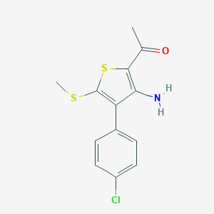 1-[3-Amino-4-(4-chlorophenyl)-5-(methylsulfanyl)-2-thienyl]ethanone