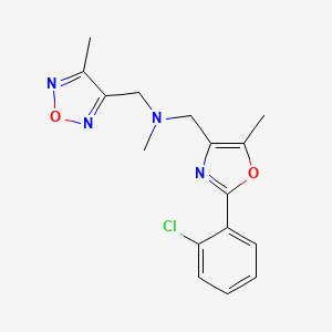 1-[2-(2-chlorophenyl)-5-methyl-1,3-oxazol-4-yl]-N-methyl-N-[(4-methyl-1,2,5-oxadiazol-3-yl)methyl]methanamine