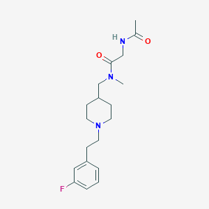 2-acetamido-N-[[1-[2-(3-fluorophenyl)ethyl]piperidin-4-yl]methyl]-N-methylacetamide