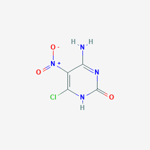 molecular formula C4H3ClN4O3 B504747 4-Amino-6-chloro-5-(nitro)pyrimidin-2-ol CAS No. 952569-11-8