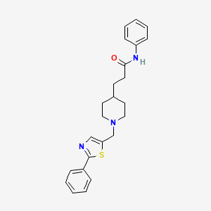 N-phenyl-3-{1-[(2-phenyl-1,3-thiazol-5-yl)methyl]-4-piperidinyl}propanamide