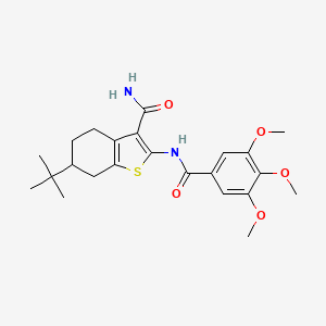 6-tert-butyl-2-[(3,4,5-trimethoxybenzoyl)amino]-4,5,6,7-tetrahydro-1-benzothiophene-3-carboxamide